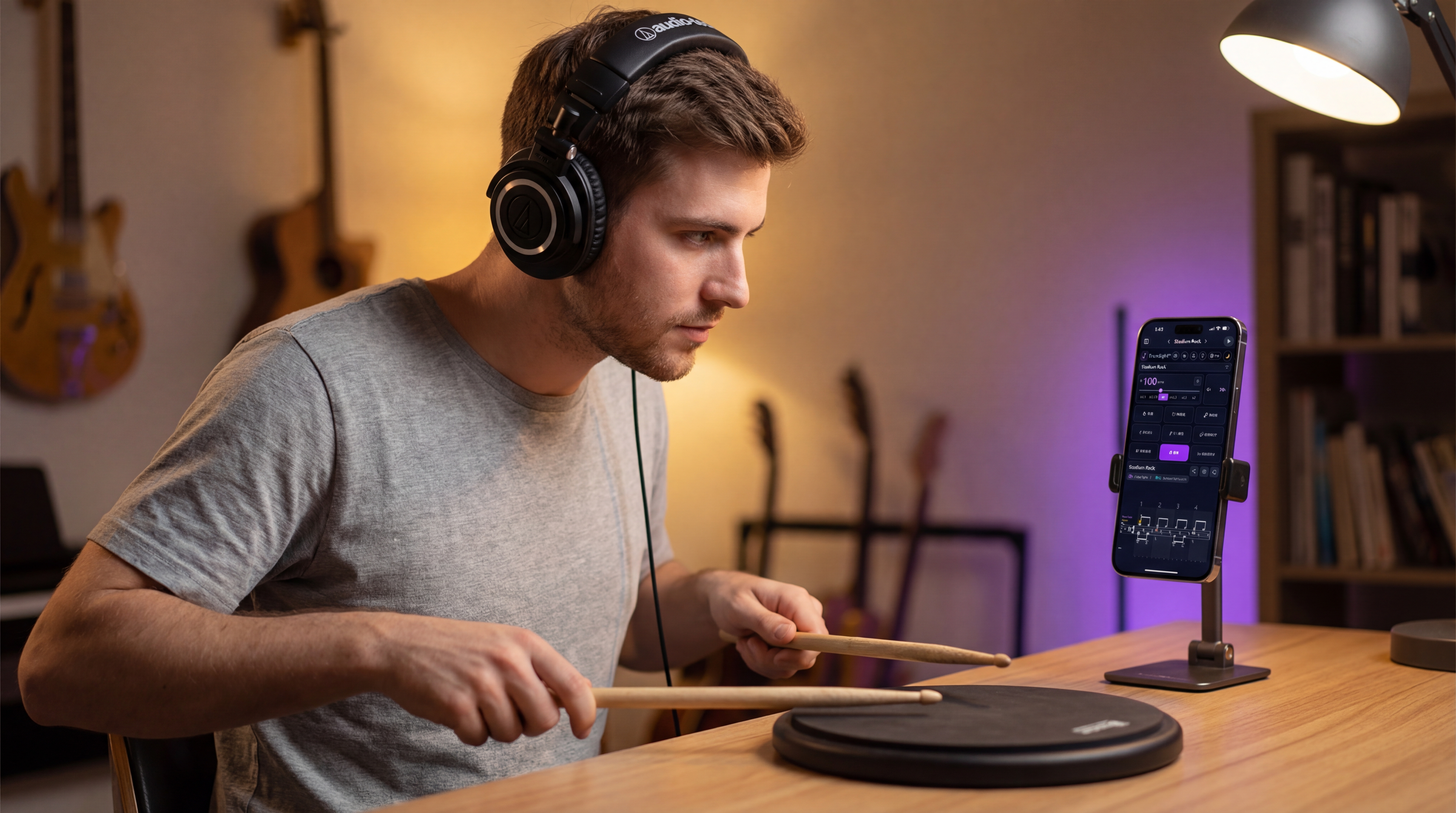 Practice pad training with DrumSight mobile